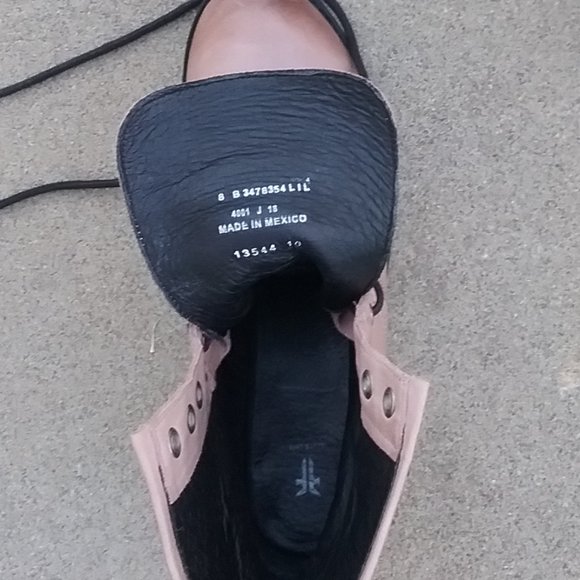 Frye Veronica Leather Lace Up Combat Boots Size 8 - Picture 10 of 16